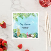 Watercolor Hawaiian Luau Party Serviette (Beispiel)