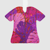 Watercolor Hawaiian Monstera Leaf Aloha Shirt Ornament (Vorderseite)