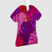 Watercolor Hawaiian Monstera Leaf Aloha Shirt Ornament (Vorderseite)