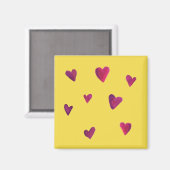 Watercolor Heart Melody Magnet (Vorderseite/Rückseite)