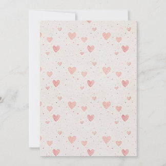 Watercolor Heart Pattern Invitation Einladung