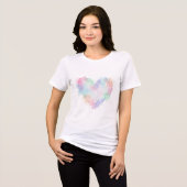 Watercolor Heart Valentine Tri-Blend Shirt (Vorderseite voll)