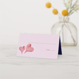 Watercolor Heart Wedding Platzkarte