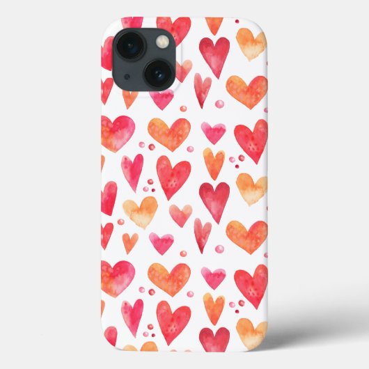 Watercolor HEARTS Case-Mate iPhone Hülle (Rückseite)