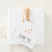 Watercolor Hearts Girl Baby Dusche Vielen Dank Geschenkanhänger (Beispiel)