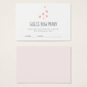 Watercolor Hearts Girl Ratet Wie viele Kisses Game (Vorne & Hinten)