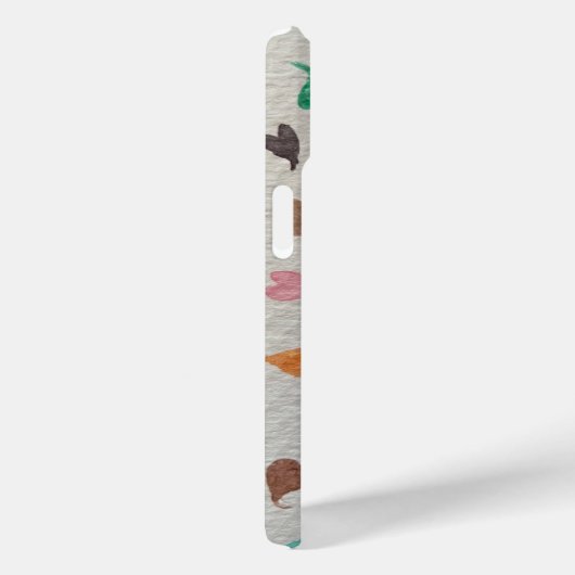 Watercolor Hearts iPhone Case (Rückseite / Rechts)