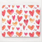 Watercolor HEARTS Mousepad (Vorne)