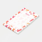 Watercolor HEARTS Post-it Klebezettel (angewinkelt)