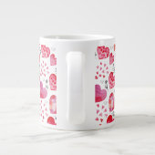 Watercolor Hearts Valentine Jumbo-Tasse (Rückseite)