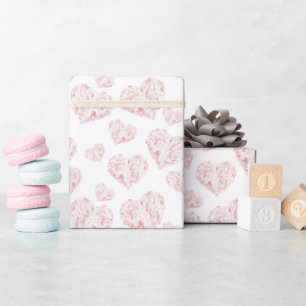 Watercolor Hearts Valentines Geschenkpapier
