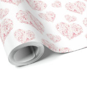 Watercolor Hearts Valentines Geschenkpapier (Rolleneckpunkt)