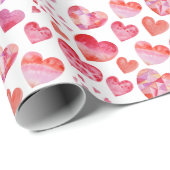 Watercolor Hearvingpapier Geschenkpapier (Rolleneckpunkt)