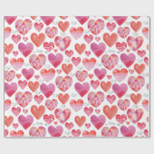 Watercolor Hearvingpapier Geschenkpapier (Flach)