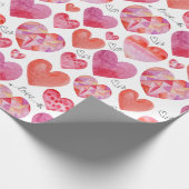 Watercolor Hearvingpapier Geschenkpapier (Ecke)