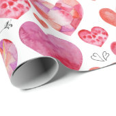 Watercolor Hearvingpapier Geschenkpapier (Rolleneckpunkt)