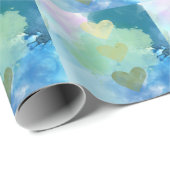 Watercolor Hearvingpapier Geschenkpapier (Rolleneckpunkt)