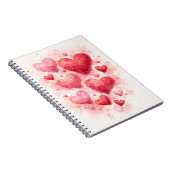 Watercolor-Heft mit Herzen Notizblock (Rechte Seite)