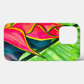 Watercolor Heliconia Tropical Blume Case-Mate iPhone Hülle (Rückseite (Horizontal))