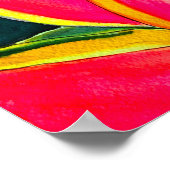 Watercolor Heliconia Tropical Blume Poster (Ecke)