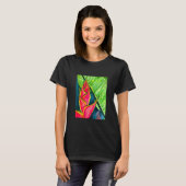Watercolor Heliconia Tropical Blume T-Shirt (Vorne ganz)