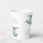 Watercolor Helicopter | Baby Shower or Birthday Pappbecher (Rechts)