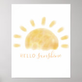 Watercolor "Hello Sunshine" Poster (Vorne)