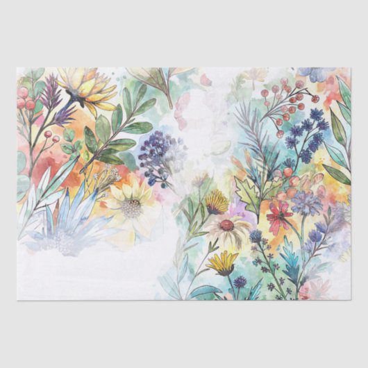 Watercolor Herbal Splashes Seidenpapier (Vorderseite)
