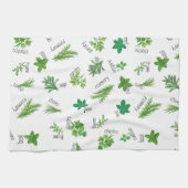 Watercolor Herbs Kitchen Hand Towel Geschirrtuch (Horizontal)