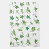Watercolor Herbs Kitchen Hand Towel Geschirrtuch (Vertikal)