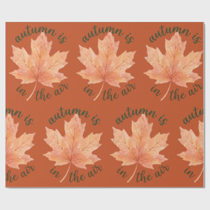 Watercolor Herbst-Ahornblatt - Herbst ist in der L Geschenkpapier