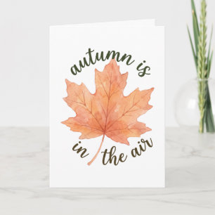 Watercolor-Herbst-Ahornblatt Herbst ist in der Luf Karte