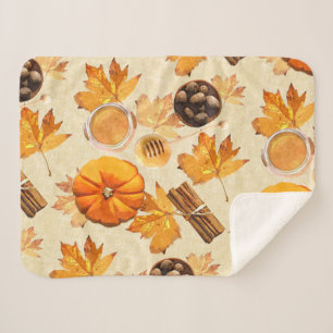Watercolor-Herbst-magische Vintage Gerüche Sherpadecke