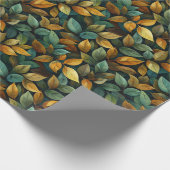 Watercolor Herbstblätter, Packpapier (Ecke)