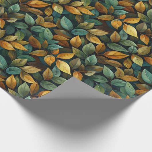 Watercolor Herbstblätter, Packpapier (Ecke)