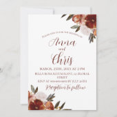 WATERCOLOR HERBSTBLUMEN HOCHZEIT EINLADUNG (Vorderseite)