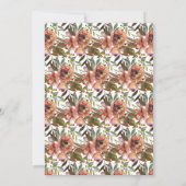 WATERCOLOR HERBSTBLUMEN HOCHZEIT EINLADUNG (Rückseite)