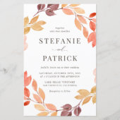 Watercolor Herbstkraut Einladung zur Hochzeit (Vorderseite)