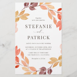 Watercolor Herbstkraut Einladung zur Hochzeit