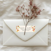 Watercolor Herbstleaves Hochzeitsstimmung - Rückse