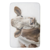 Watercolor Hereford Cow Portrait Badematte (Vorderseite Vertikal)