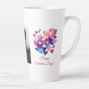 Watercolor-Herz-Melodie Valentinstag Milchtasse