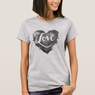 Watercolor-Herz mit Liebe T-Shirt