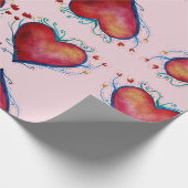 Watercolor Herz Wrapping Paper Geschenkpapier (Ecke)
