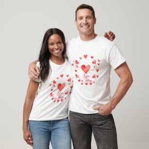 Watercolor Herzkranz T-Shirt