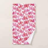 Watercolor Herzmuster Badhandtuch Set (Handtuch)