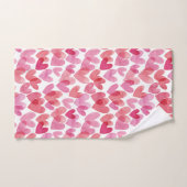 Watercolor Herzmuster Badhandtuch Set (Handtuch)