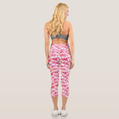 Watercolor Herzmuster Capri Leggings (Rückseite)