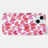 Watercolor Herzmuster Case-Mate iPhone Hülle (Rückseite (Horizontal))