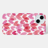 Watercolor Herzmuster Case-Mate iPhone Hülle (Rückseite (Horizontal))
